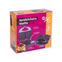 Ver mais imagens de Waffle Maquina A5, 127v Chapas Antiaderentes 2 Wafer 750watts