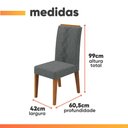Ver imagem 4 de Conjunto Sala de Jantar Mesa Tampo em Vidro 1,60m Mel 6 Cadeiras Tati
