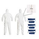 Ver imagem 1 de Kit c/ 5 un - Macacão de segurança - Padrão Tyvek (BRANCO LAMINADO) Diviseg TNT Laminado