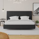 Ver imagem 7 de Cama Moderna Aspen King Box com Cabeceira Estofada Base Flutuante Pu Preto G99 - Gran Belo