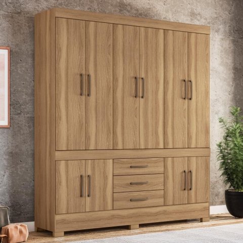 Guarda Roupa Atena Casal 10 Portas Amendola