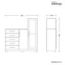 Ver imagem 6 de Cômoda New Master 5 Gavetas Cinamomo/off White - Abz