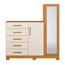 Ver imagem 3 de Cômoda New Master 5 Gavetas Cinamomo/off White - Abz