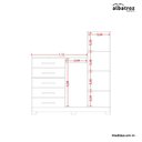 Ver imagem 7 de Cômoda New Master 5 Gavetas Cinamomo/off White - Abz