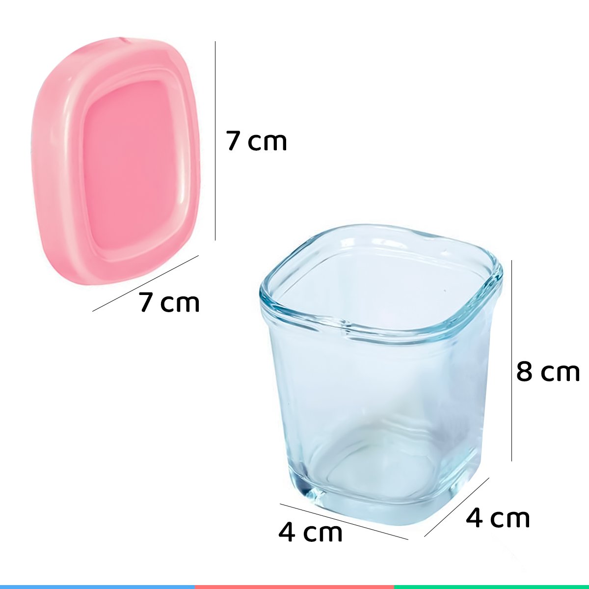 Kit 4 Potes de Vidro Para Armazenamento de Leite Materno Livre de BPA Clingo - Rosa - 5