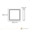 Ver imagem 5 de Painel Recuado de Sobrepor Quadrado 24w 28x28cm Preto Led 3000k Luz Quente