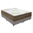 Ver imagem 1 de Cama Box Bipartido Queen Cinza e Colchão Gold Ultragel Molas Ensacadas Ortobom