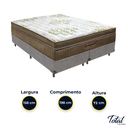 Ver imagem 3 de Cama Box Bipartido Queen Cinza e Colchão Gold Ultragel Molas Ensacadas Ortobom