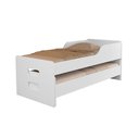 Ver imagem 5 de Bicama Solteiro Elis com Cama Auxiliar Puxável Moderna Ideal para Quarto Infantil e Visitas - Branco