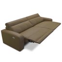 Ver imagem 4 de Sofá 3 Lugares Rettrátil Reclinável Elétrico 224cm Mazi L06 Couro Verde Musgo - Lyam Decor