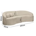 Ver mais imagens de Sofá Orgânico Palermo 4 Lugares 210cm + Puff Bouclê - Sofa Store:bouclê Bege