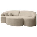 Ver imagem 3 de Sofá Orgânico Palermo 4 Lugares 210cm + Puff Bouclê - Sofa Store:bouclê Bege
