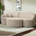 Ver imagem 2 de Sofá Orgânico Palermo 4 Lugares 210cm + Puff Bouclê - Sofa Store:bouclê Bege