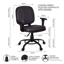 Ver imagem 4 de Cadeira Escritório Plus Size Giratória 200kg
