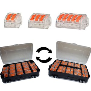 65un Estojo Duplo Conector Alavanca Borne Emenda Rápida