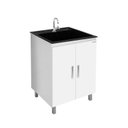 Ver imagem 3 de kit Lavanderia 55 litros com Apoio - Gabinete MDF e Tanque Mármore Sintético - Fabribam Gabinetes