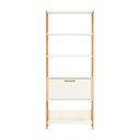 Ver imagem 1 de Estante Multiuso Componível 73,5cm 5 Prateleiras 1 Porta 100% Mdf E95 Pradel Móveis