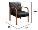 Ver imagem 3 de Kit 2 Poltronas Lara Cor:Veludo Preto 410