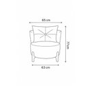 Ver imagem 2 de Kit 2 Poltronas Orgânica Curva Luna Veludo Bege - Montanaris Decor