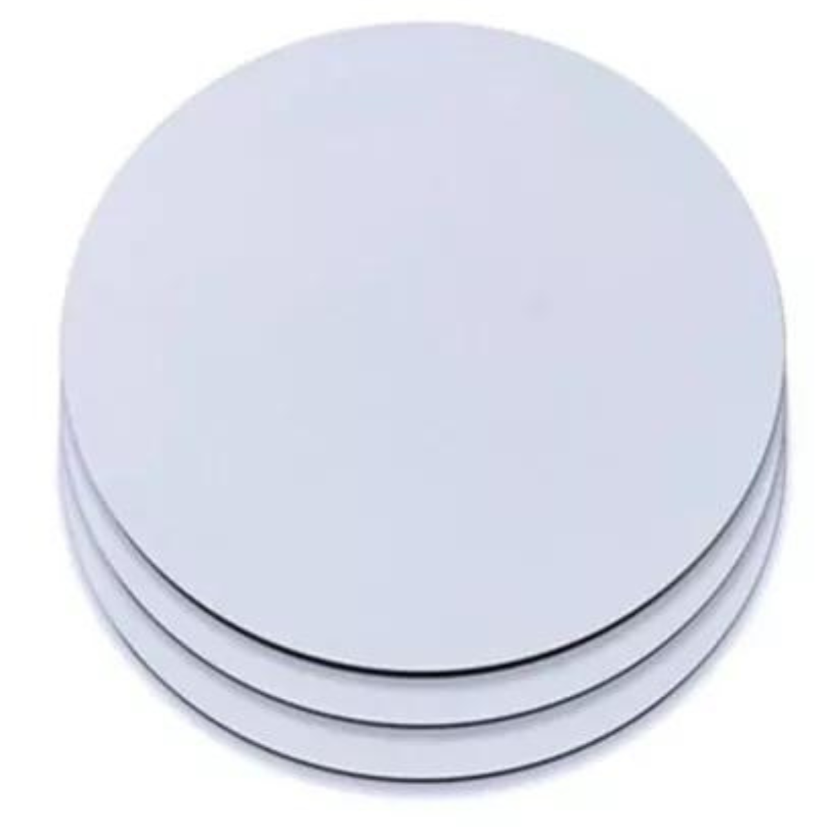 Cake Board - Kit 10 Unid - Bolacha Sousplat - Redondo - MDF - Branco - 15cm - 1