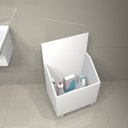 Ver mais imagens de Encaixe para Lavanderia Multiuso com Rodinhas Armário Nicho Embutir Gabinete Tanque sem Perfil