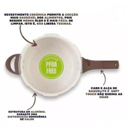 Panela de Pressão 24 cm 6,8L Revestimento Cerâmico Fundo de Indução Linha Ceramic Life Pressure VANI - 4