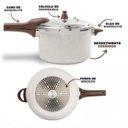 Ver imagem 5 de Panela de Pressão 24 cm 6,8L Revestimento Cerâmico Fundo de Indução Linha Ceramic Life Pressure VANI
