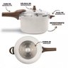 Panela de Pressão 24 cm 6,8L Revestimento Cerâmico Fundo de Indução Linha Ceramic Life Pressure VANI - 5