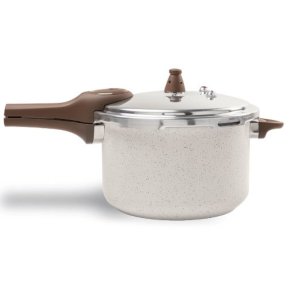 Panela de Pressão 24 cm 6,8L Revestimento Cerâmico Fundo de Indução Linha Ceramic Life Pressure VANI