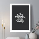 Ver imagem 1 de Quadro Decorativo Não Morra sem Viver 33x24cm - com Vidro:moldura Preta