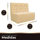 Ver imagem 3 de Canto Alemão Confortável para Apartamento Cozinha e Restaurantes Suede Cor Bege
