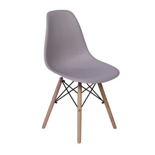 Kit Mesa Jantar Eiffel 120cm Preta + 4 Cadeiras Charles Eames Cinza Pracasa - 4