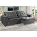 Ver imagem 1 de Sofá Retrátil e Reclinável Renew 2.10m Estilo Estofados - França Velusoft Cor "cinza"