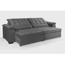 Ver imagem 2 de Sofá Retrátil e Reclinável Renew 2.10m Estilo Estofados - França Velusoft Cor "cinza"