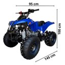Ver imagem 2 de Quadriciclo Gasolina 125cc 4t Partida Elétrica Automático com Ré 0km Azul Importway Iwatvr-125 Az