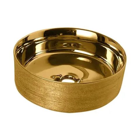 Cuba de Apoio Redonda Lexxa Gold 36cm Lx524g