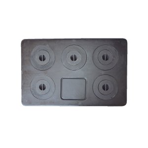 Chapa Fogão a Lenha 5 Furos com Redução Multiuso 92x59cm