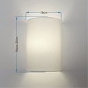 Ver imagem 3 de Arandela Meia Cana Retro Vivare Md-2003 Cúpula em Tecido 25/18x10cm - Bivolt - Branco - 110V/220V
