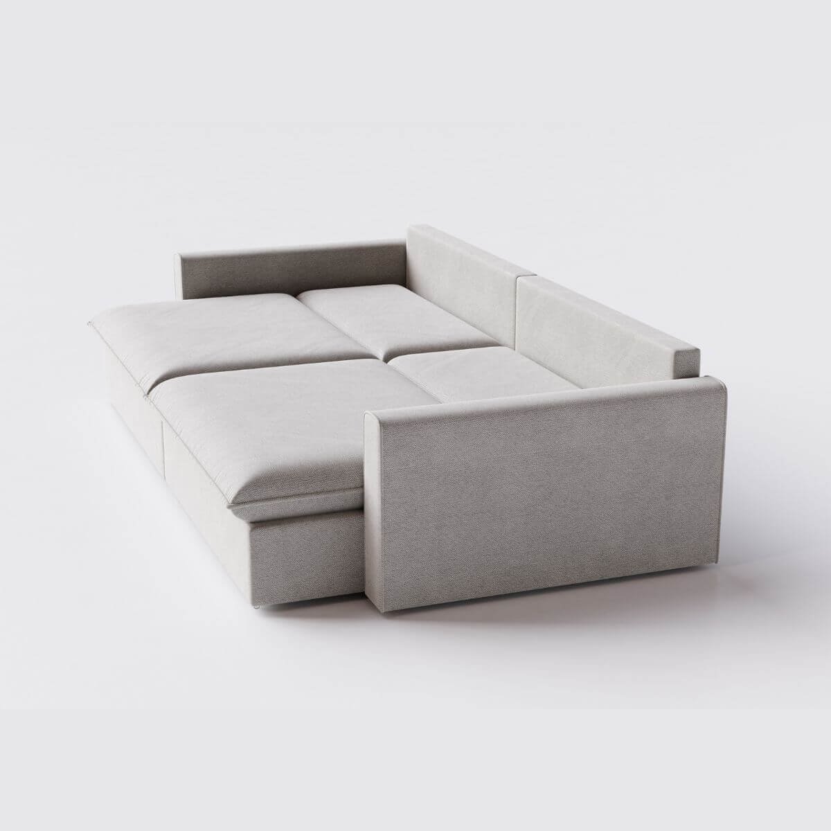 Sofá Cama Bélgica 2,30m em Linho Safira Off White - Home Mobily - 8