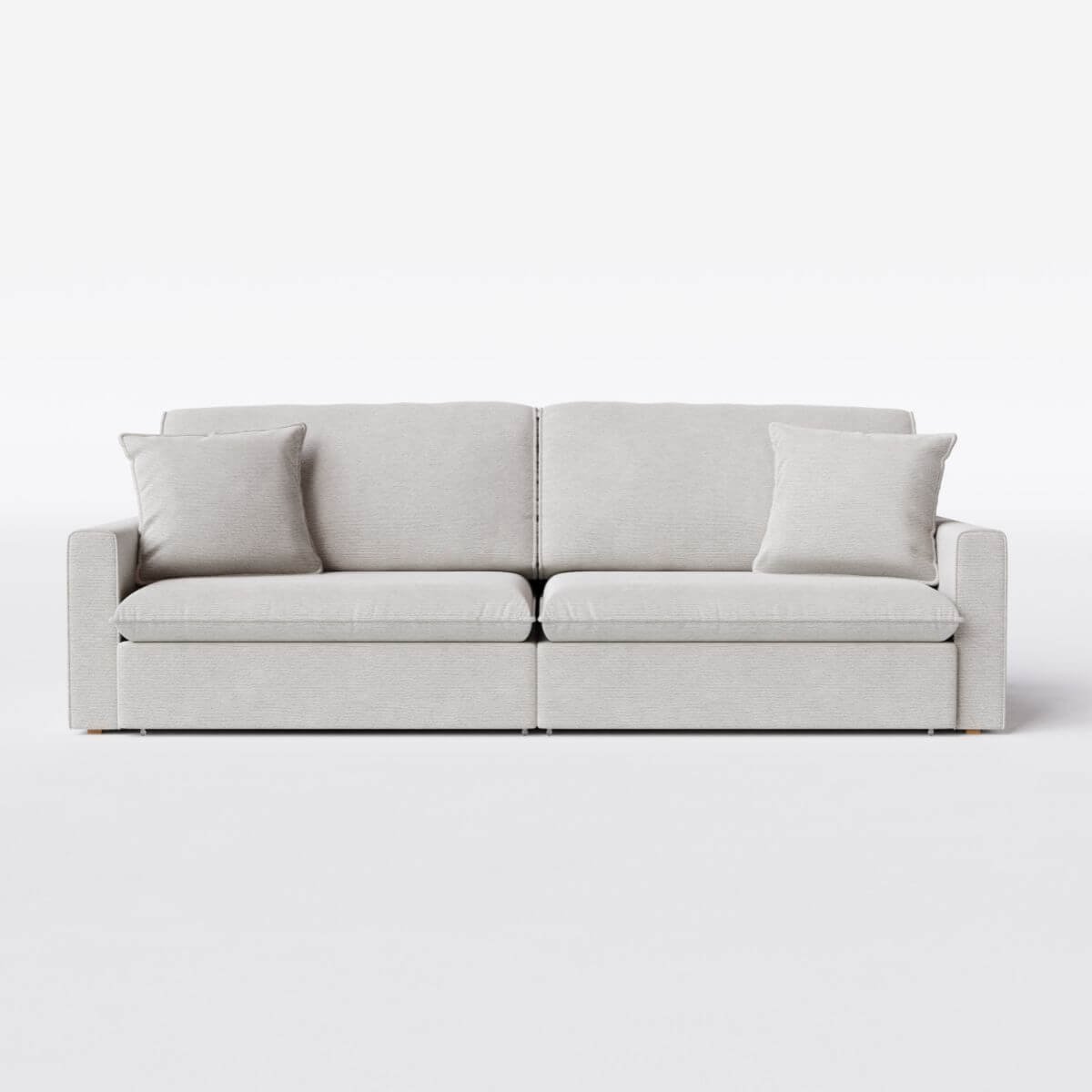 Sofá Cama Bélgica 2,30m em Linho Safira Off White - Home Mobily - 12