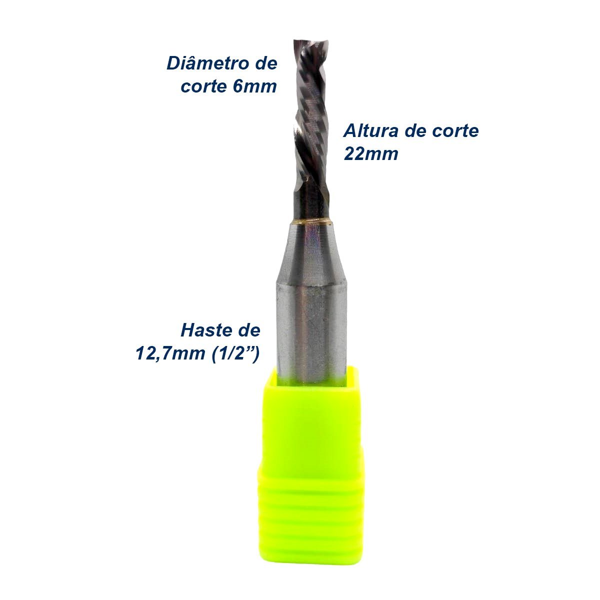 Fresa Topo 2 Cortes UPDowncut haste 12,7mm - Ø6X22mm MDF laminado CNCFRESAS UPDOWNCUT / UP-DOWNCUT - 2