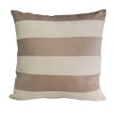 Ver imagem 1 de CAPA DE ALMOFADA LISTRADA EM SUEDE BEGE Almofadas Estilo