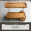 Ver imagem 4 de Carrinho Bar Estilo Industrial Moderno e Grande - Madeira Maciça