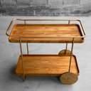 Ver imagem 5 de Carrinho Bar Estilo Industrial Moderno e Grande - Madeira Maciça