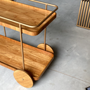 Ver imagem 2 de Carrinho Bar Estilo Industrial Moderno e Grande - Madeira Maciça