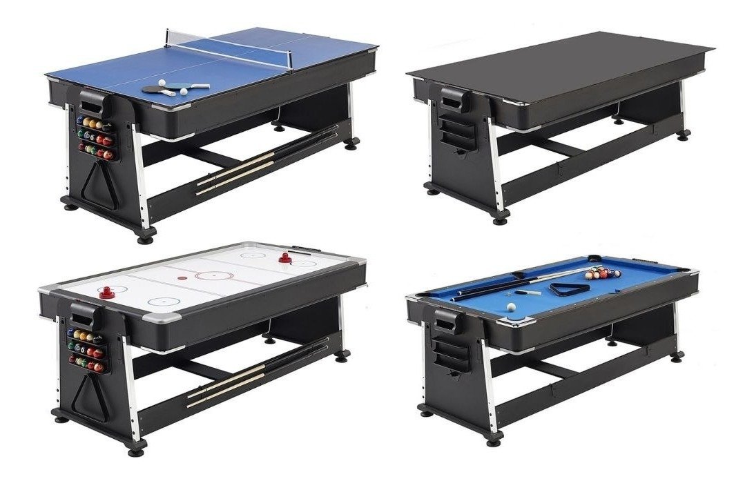 Mesa Multijogos 4 em 1 Ping Pong Bilhar e Air Hockey Winmax - 2