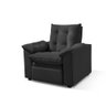 Poltrona Decorativa Retrátil e Reclinável Trinidad Tecido Veludo Preto - 2