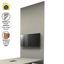 Ver imagem 2 de Painel para TV Sala de Reuniao sem Porta MDF 90cm Cinza Sagrado F5 Office