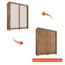 Ver imagem 3 de Guarda Roupa Flex 2 Portas de correr 4 Gavetas Zurique - Lanza:Noce Bronze c/Espelho