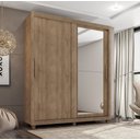 Ver imagem 1 de Guarda Roupa Flex 2 Portas de correr 4 Gavetas Zurique - Lanza:Noce Bronze c/Espelho